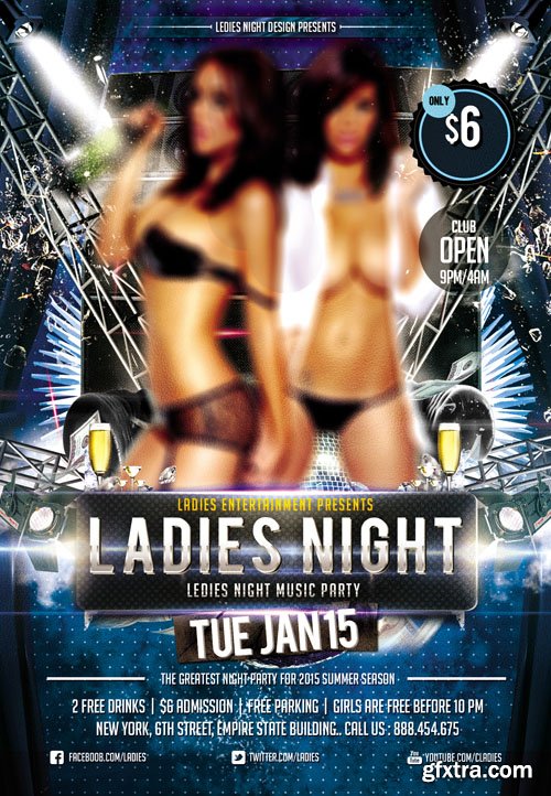 Ladies Night 4 - Flyer PSD Template