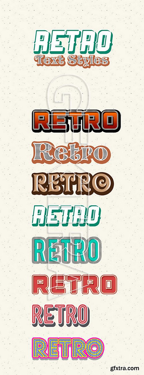 CM - Photoshop Retro Text Styles 17747