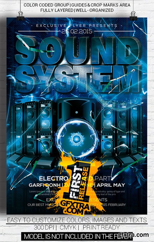 Sound System Party Flyer Template