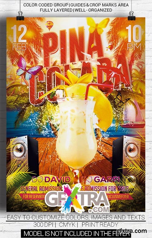 Pina Colada Konnekt Flyer Template