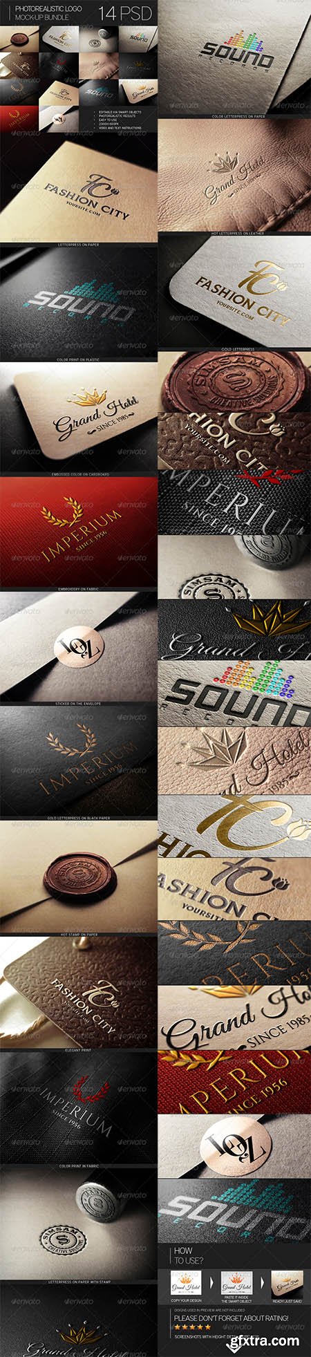 Graphicriver Photorealistic Logo Mock-Up Bundle 7394151