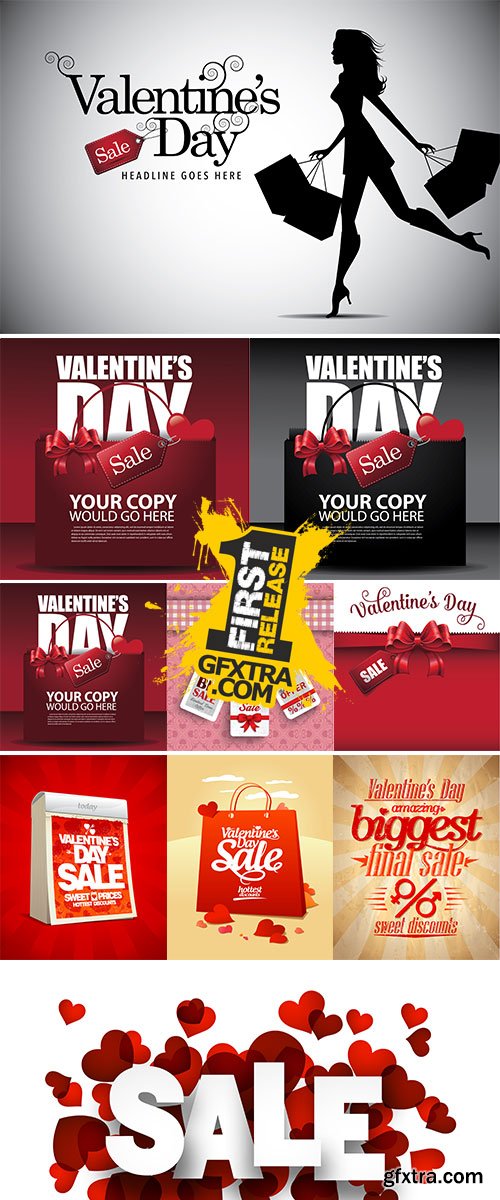 Stock Valentines Day Sale, vector