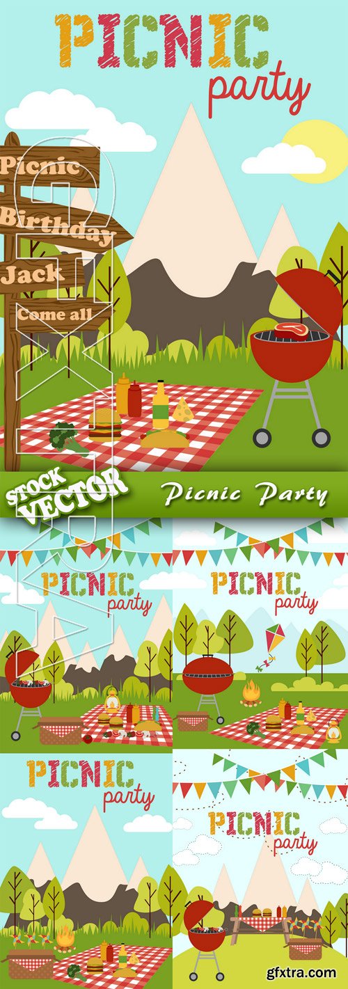 Stock Vector - Picnic Party