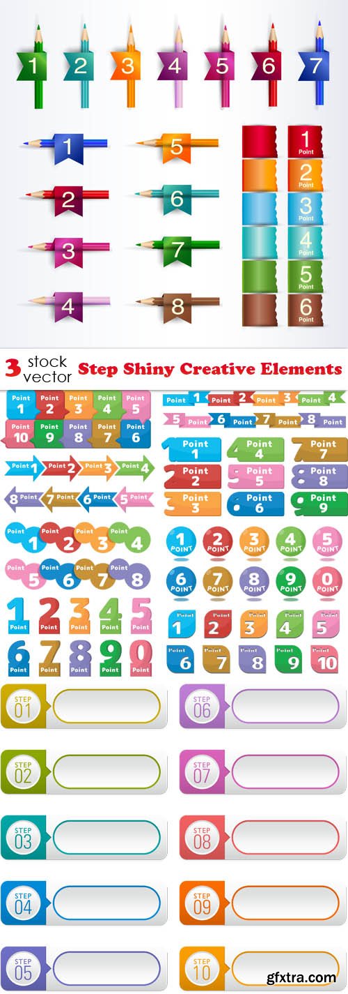 Vectors - Step Shiny Creative Elements