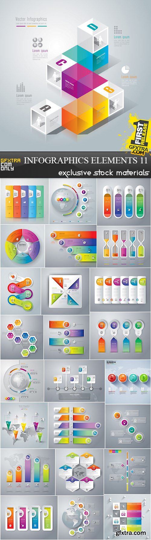 Infographics Elements 11, 25xEPS