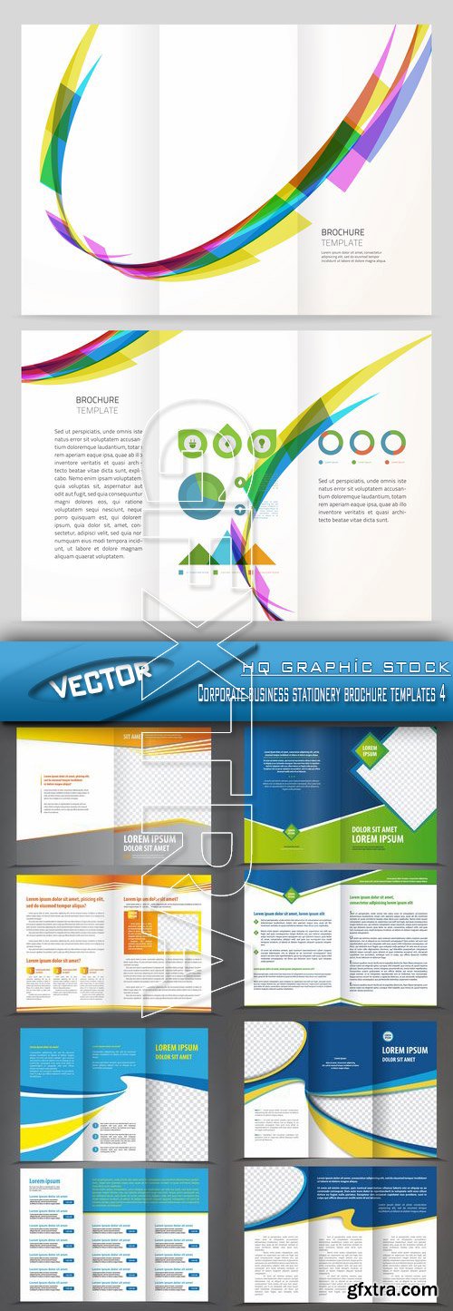 Stock Vector - Corporate business stationery brochure templates 4