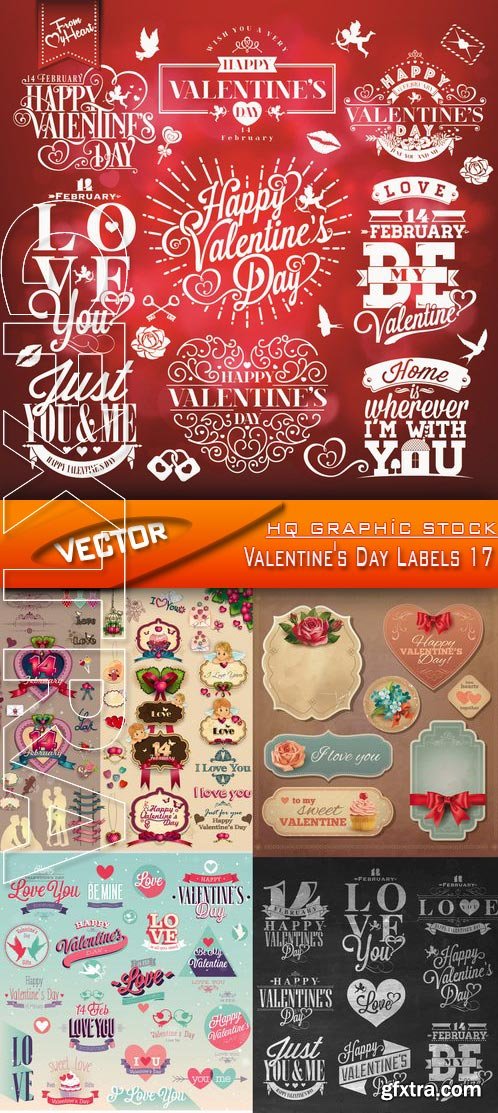 Stock Vector - Valentine's Day Labels 17