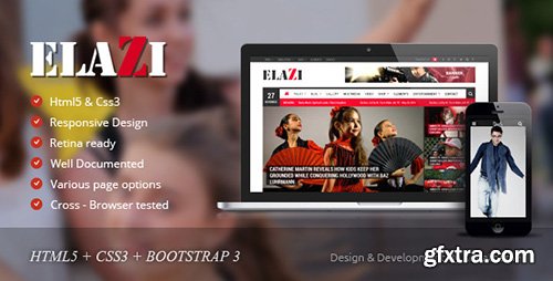 ThemeForest - Elazi - Magazine HTML5 Template - RIP