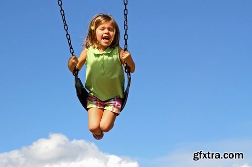 Collection of children on a swing 25 HQ Jpeg