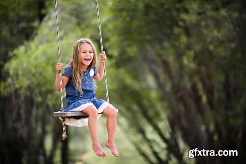 Collection of children on a swing 25 HQ Jpeg