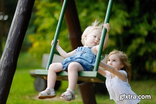 Collection of children on a swing 25 HQ Jpeg