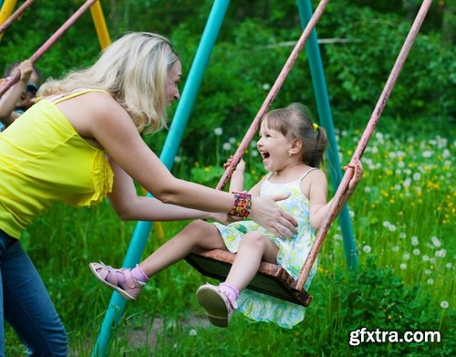 Collection of children on a swing 25 HQ Jpeg