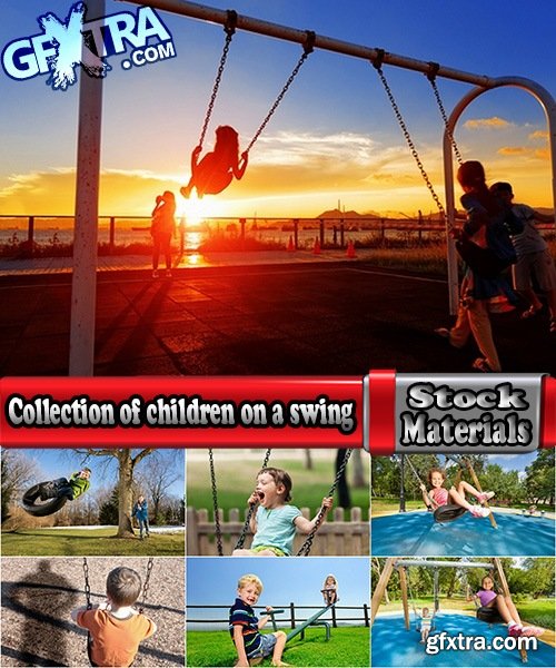 Collection of children on a swing 25 HQ Jpeg