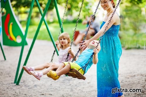 Collection of children on a swing 25 HQ Jpeg