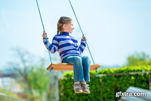 Collection of children on a swing 25 HQ Jpeg