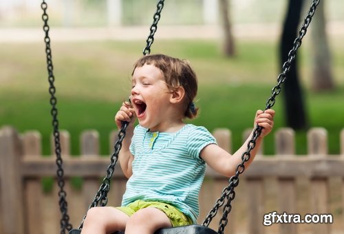 Collection of children on a swing 25 HQ Jpeg