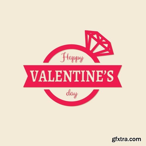 Vector Happy Valentines Day Card