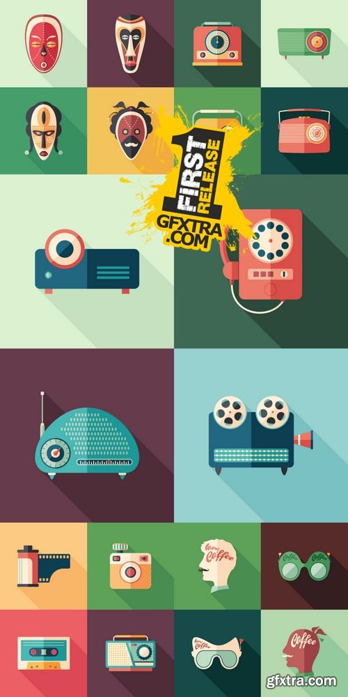 Vector - Set of Colorful Flat Icons