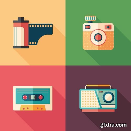 Vector - Set of Colorful Flat Icons