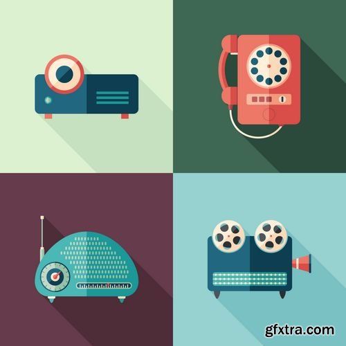 Vector - Set of Colorful Flat Icons