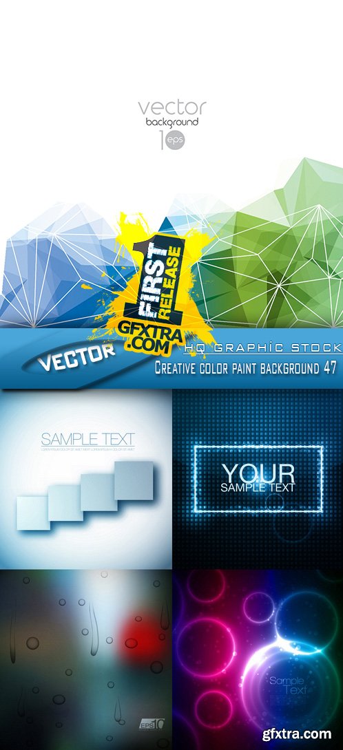 Stock Vector - Creative color paint background 47