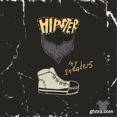 Stock Vectors - Hipster 4, 28xEPS