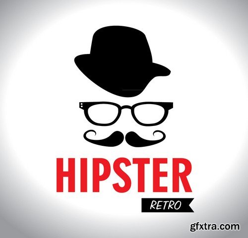 Stock Vectors - Hipster 4, 28xEPS