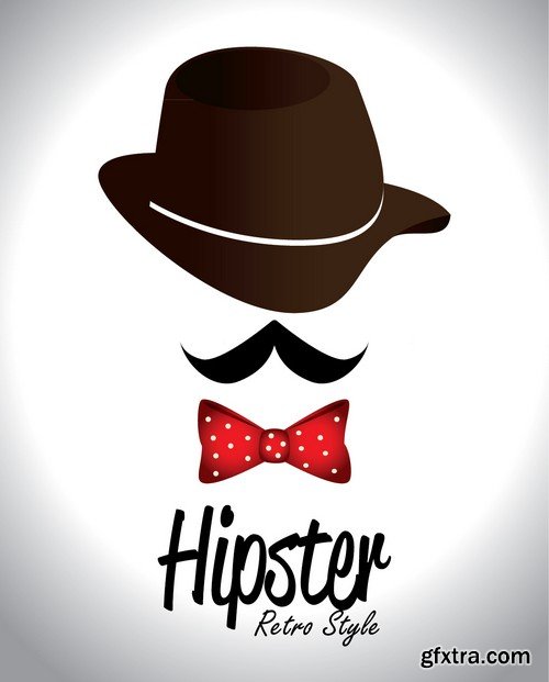 Stock Vectors - Hipster 4, 28xEPS