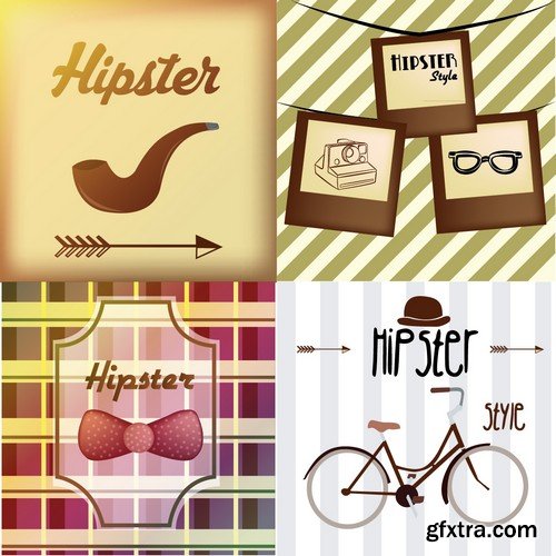 Stock Vectors - Hipster 4, 28xEPS