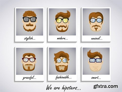 Stock Vectors - Hipster 4, 28xEPS