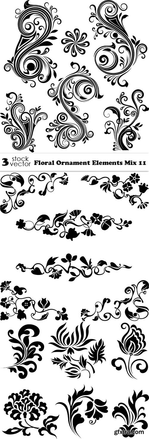 Vectors - Floral Ornament Elements Mix 11