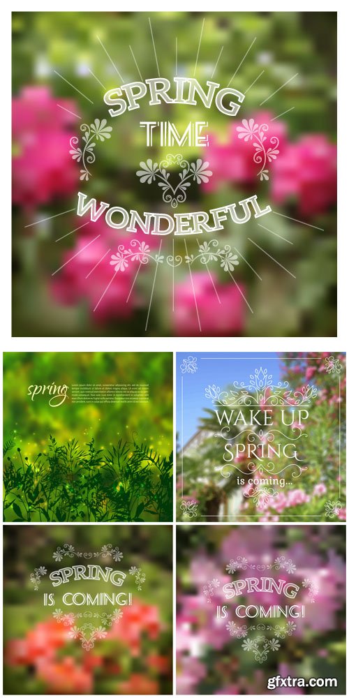 Spring, vector backgrounds