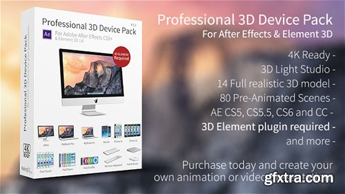 Videohive Professional 3D Device Pack for Element 3D 7139714
