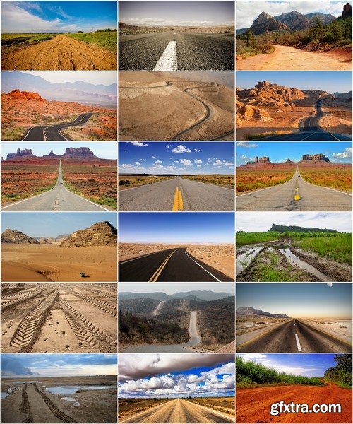 Collection of images of the road in the desert 25 HQ Jpeg