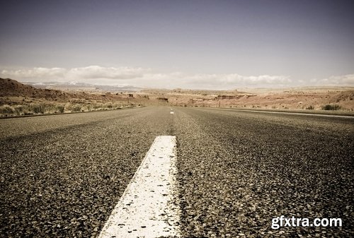 Collection of images of the road in the desert 25 HQ Jpeg