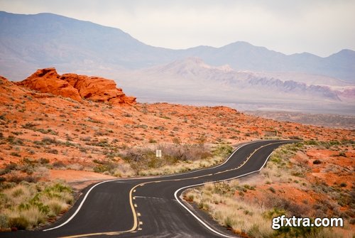 Collection of images of the road in the desert 25 HQ Jpeg