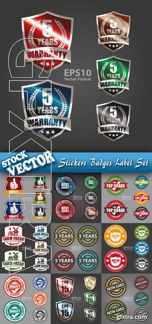 Stock Vector - Stickers Badges Label Set