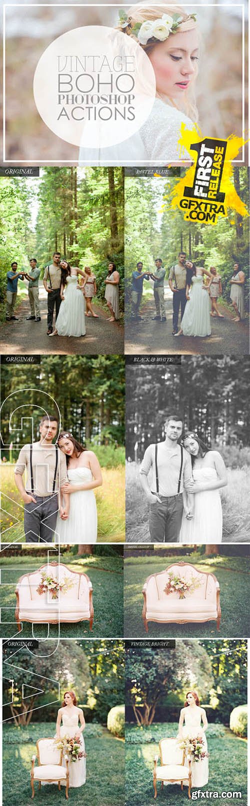 Vintage Wedding Photoshop Actions - CM 179858