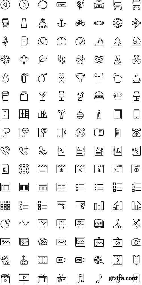 Picons Thin – 500 Modern Line Icons