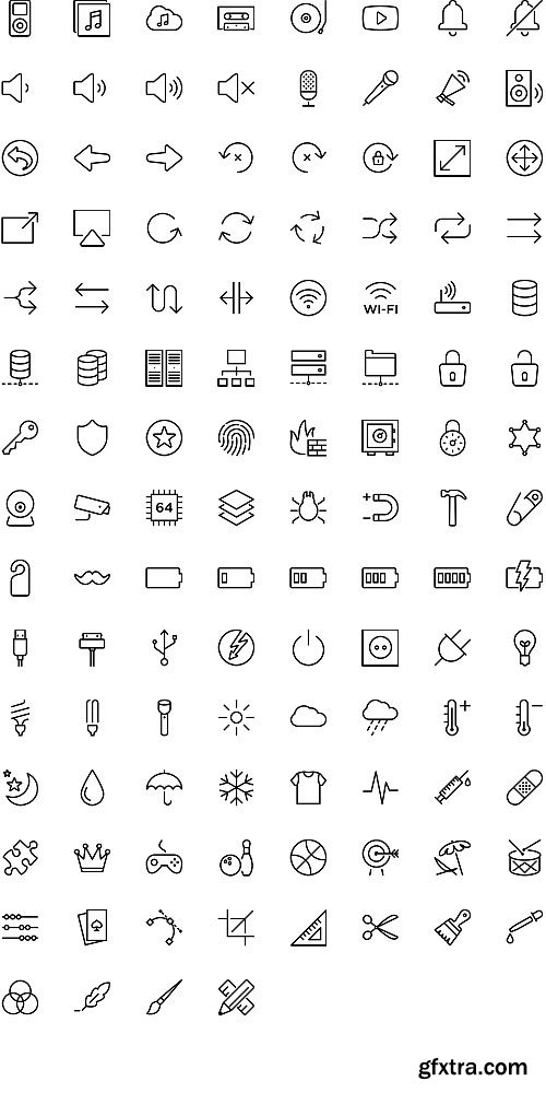 Picons Thin – 500 Modern Line Icons