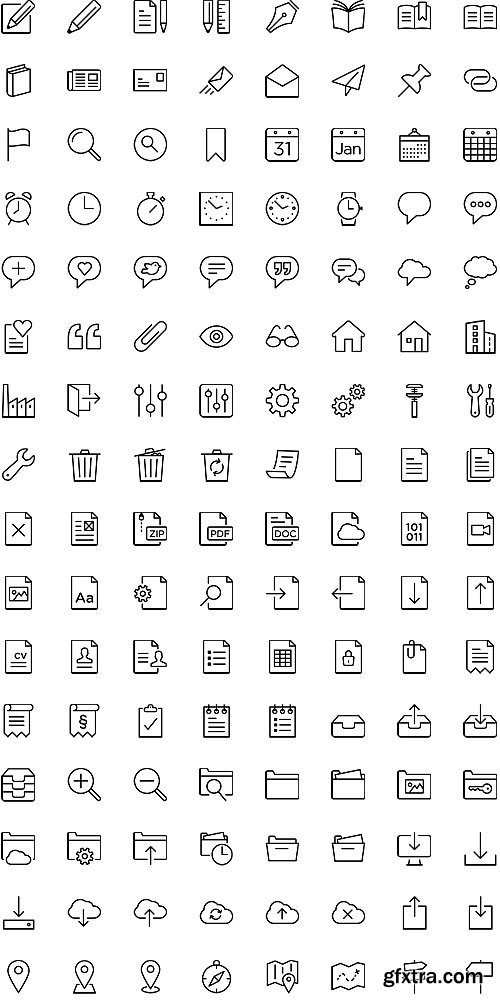 Picons Thin – 500 Modern Line Icons