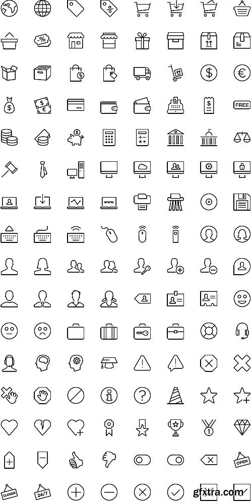 Picons Thin – 500 Modern Line Icons