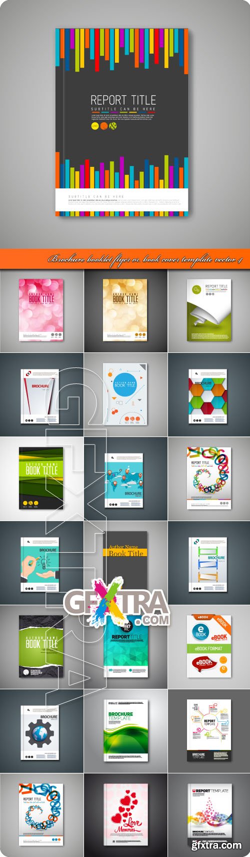 Brochure booklet flyer or book cover template vector 4