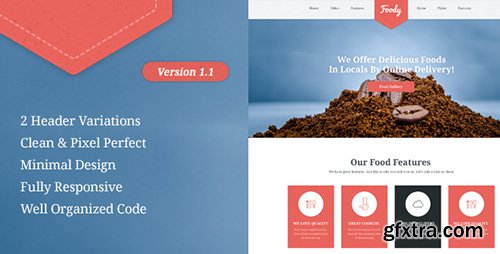 ThemeForest - Foody v1.1 - Restaurant HTML5 Landing Page Template - FULL