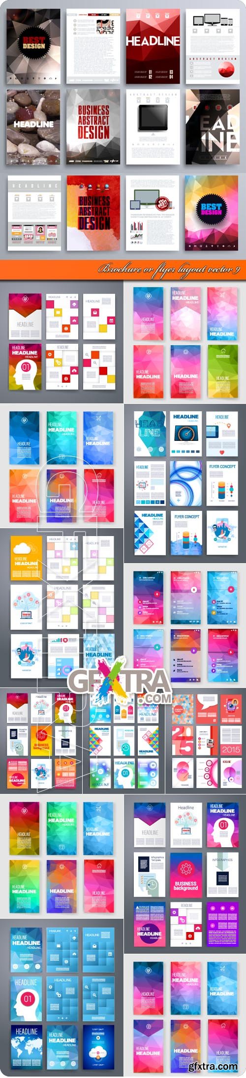 Brochure or flyer layout vector 9