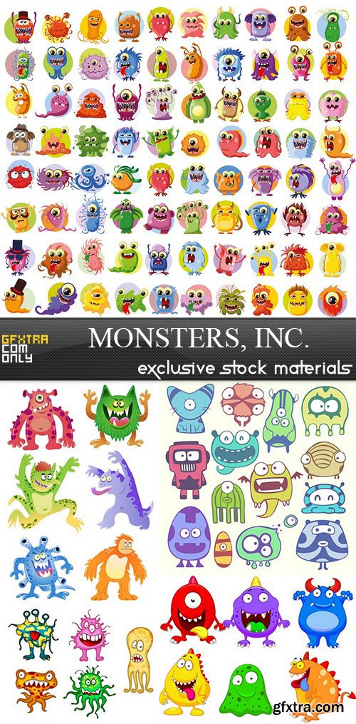 Monsters, Inc. - Vector Stock, 25xEPS