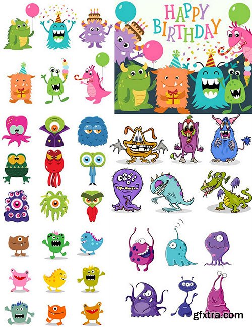 Monsters, Inc. - Vector Stock, 25xEPS