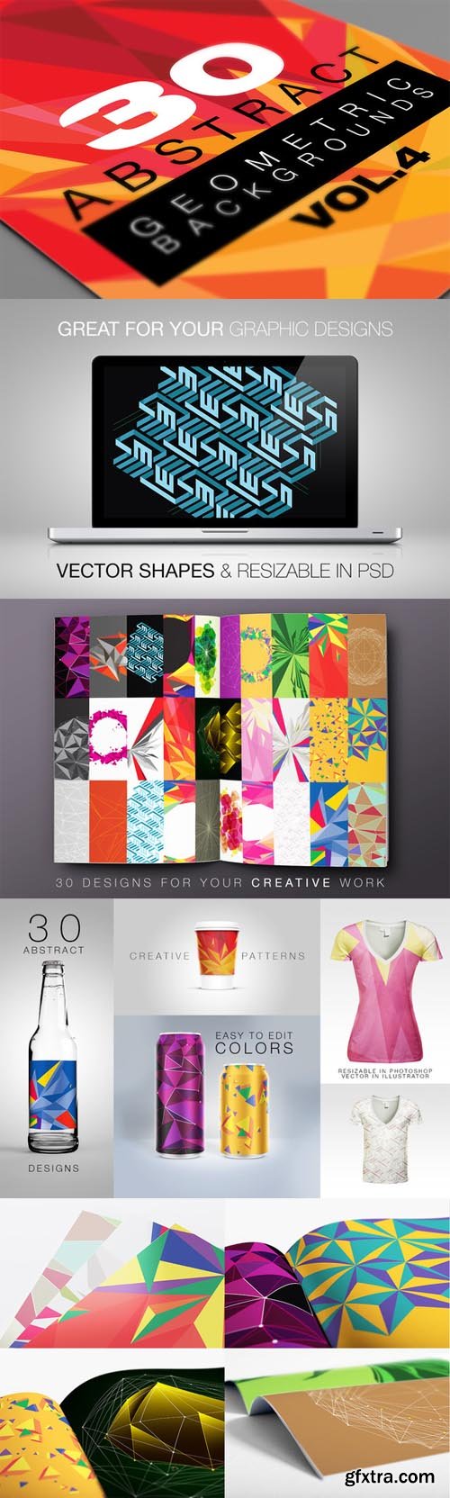 30 Abstract Geometric Backgrounds v 4