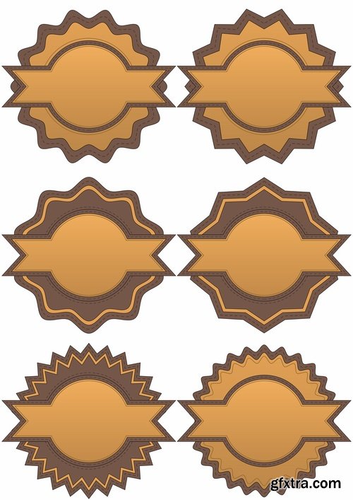 Collection of vector image retro sticker 25 Eps