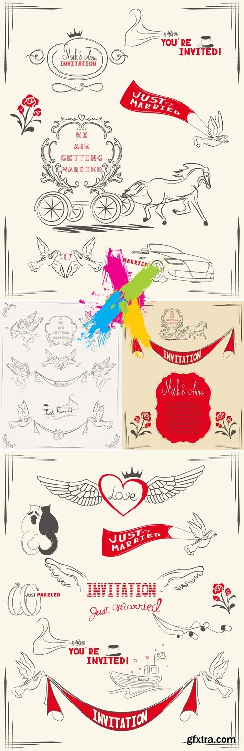 Wedding Design Elements Vector 10